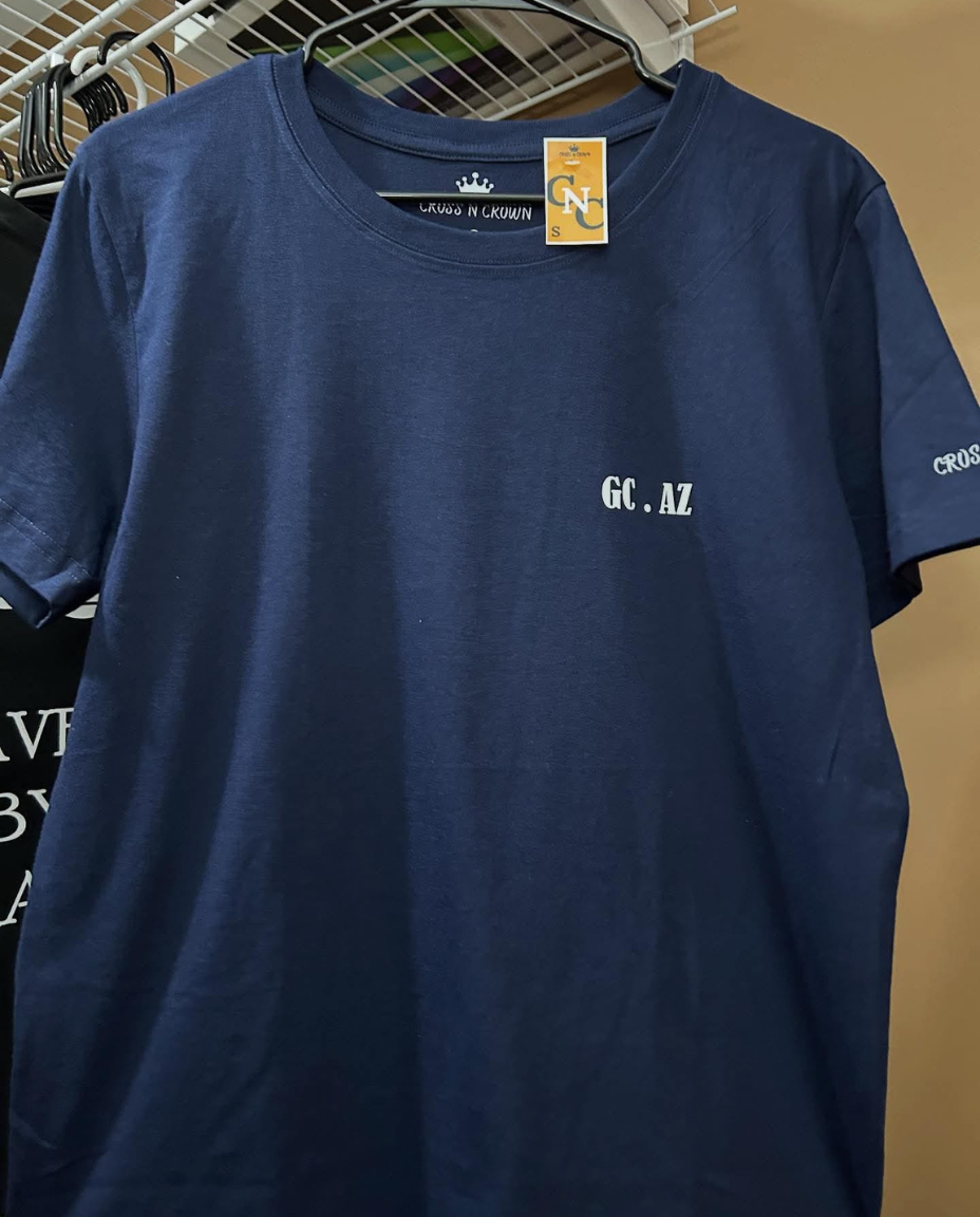 Cross N Crown Navy Blue T-Shirt – Comfortable & Stylish (S, M, L, XL)