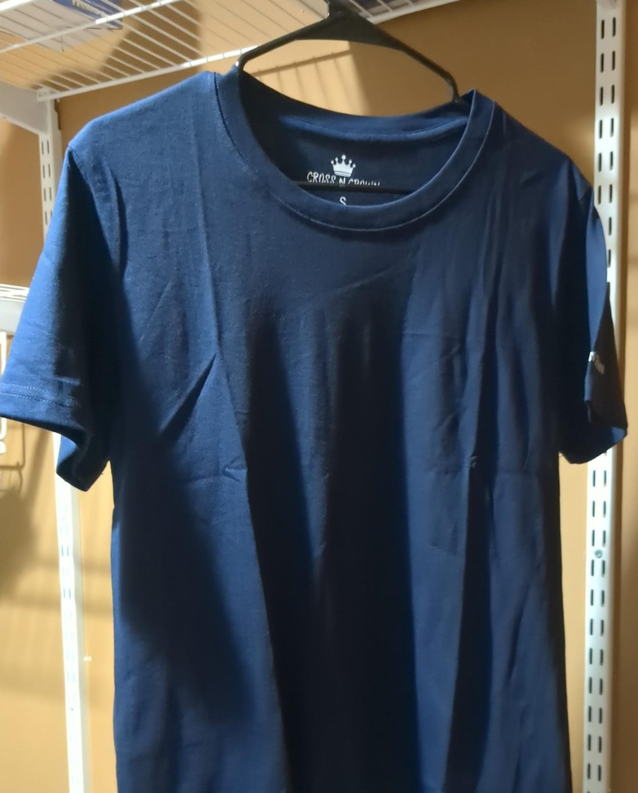 Cross N Crown Navy Blue T-Shirt – Comfortable & Stylish (S, M, L, XL)