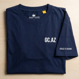 Cross N Crown Navy Blue T-Shirt – Comfortable & Stylish (S, M, L, XL)