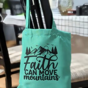 Faith Can Move Mountains Inspirational Tote Bag – Reusable & Eco-Friendly