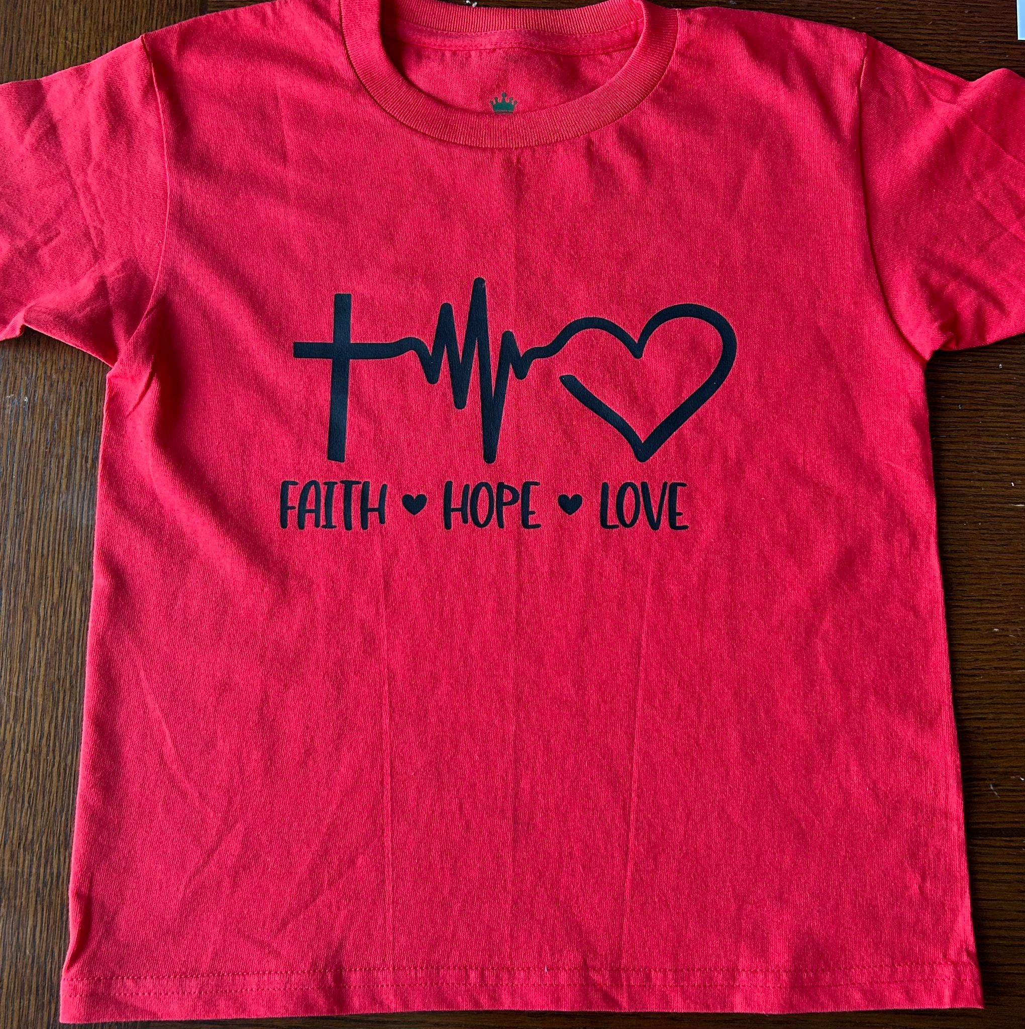 Kids Faith Hope Love T-Shirt for Kids – Christian Children’s Wear