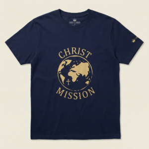 Christ Mission Navy Blue T-Shirt – Faith Without Borders