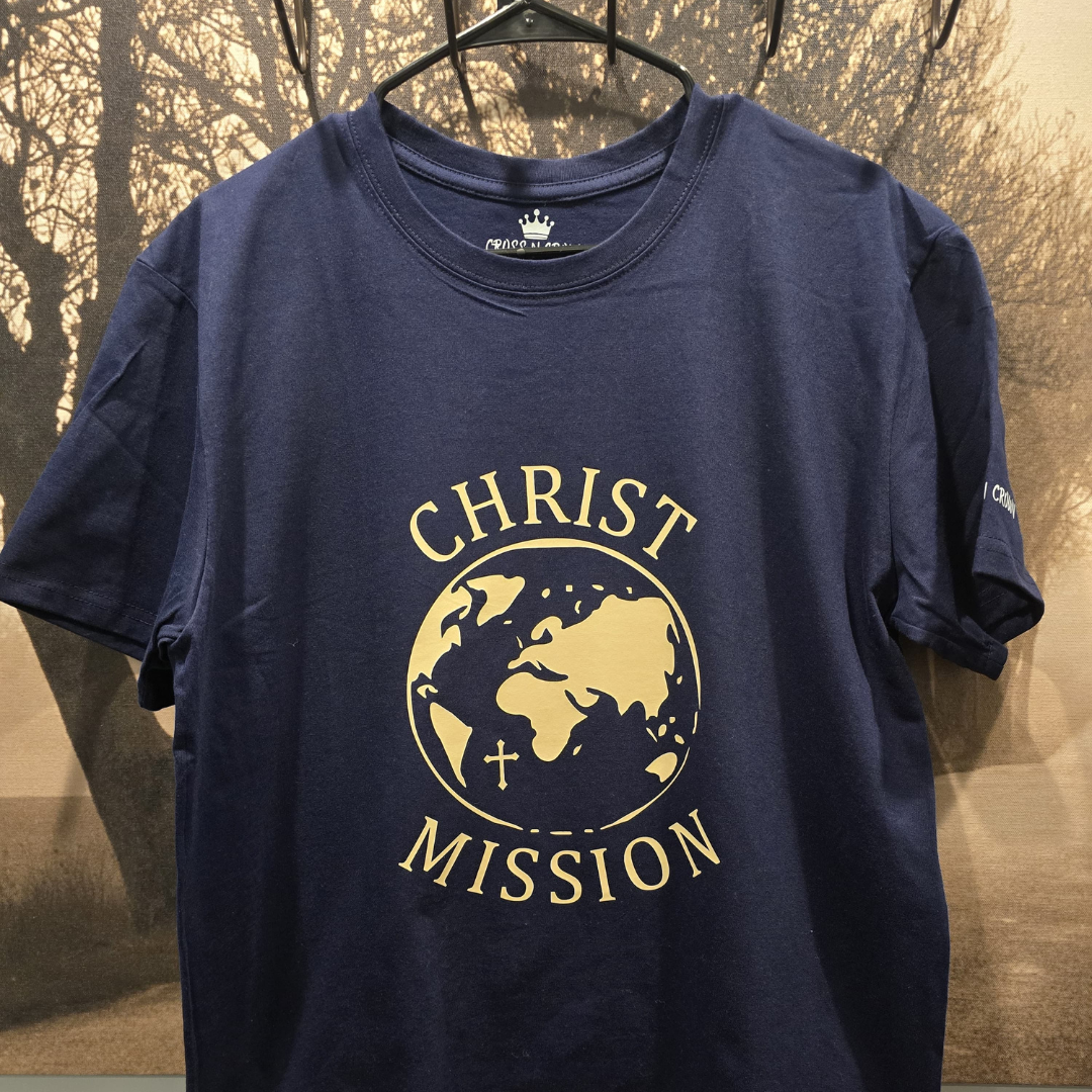 Christ Mission Navy Blue T-Shirt – Faith Without Borders