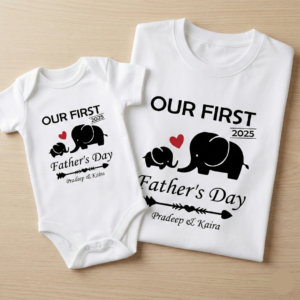 Our First Father’s Day Matching T-Shirt – Custom Father’s Day Package
