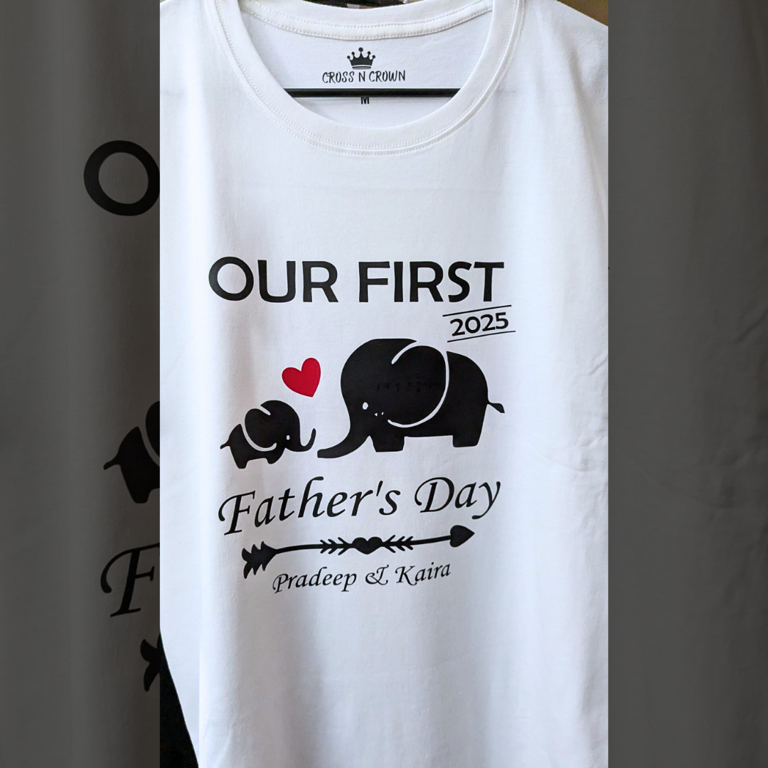 Our First Father’s Day Matching T-Shirt – Custom Father’s Day Package